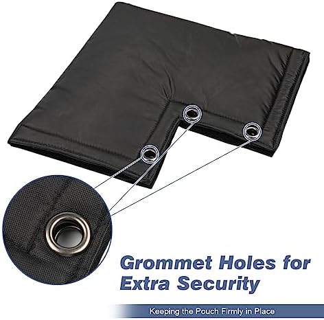 Insulated Backflow Preventer Cover- All-Season Pressure Vacuum Breaker Protection Pouch- Ideal for Water Wells and Sprinkler Valves- Shields from Sun & Freezing Temperatures- 12''W x 13''H (Black) - Image 6
