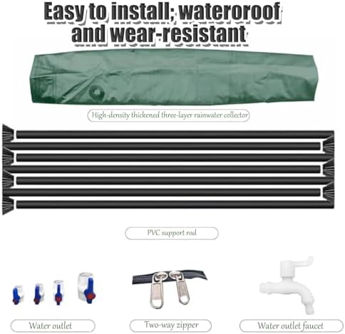 50L Foldable Rainwater Harvesting Barrel with Filter TapWater Storage Tank for Terraces EcoFriendly Rainwater Collection System Garden Water Saver - Image 7