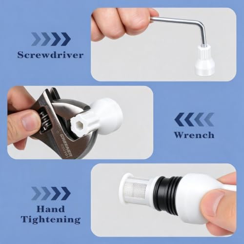 3-in-1 Filter Removal Tool & 2 Inlet Filters Kit Compatible with Rinnai Water Heaters, Works with Power Drivers, Wrenches or Hand Grip for Easy Maintenance - Image 6