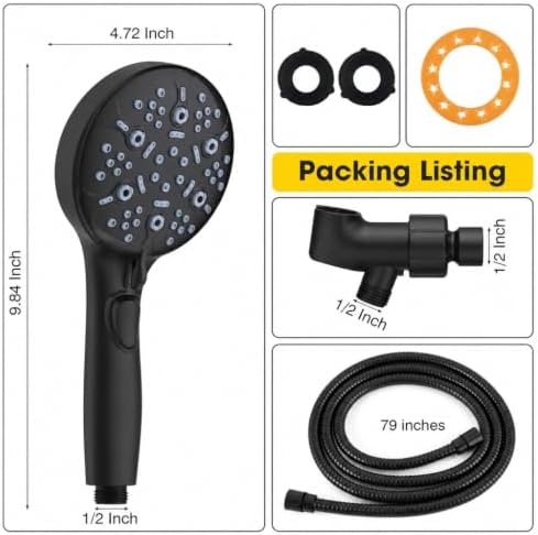 High Pressure Shower Head with Handheld,Power Wash & Auto Reset - Image 5
