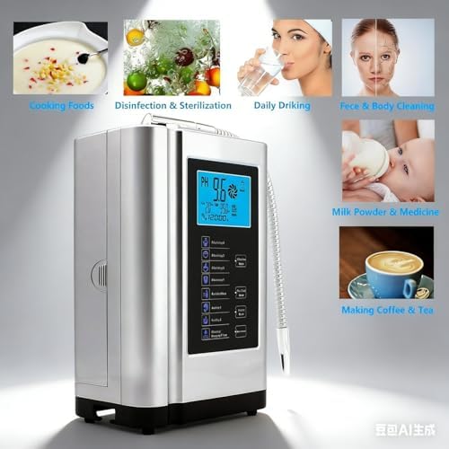 Alkaline Water Ionizer Machine, with 7 Water Settings,Ionized Water Machine, PH 3.5-10.5,Up to -500mV ORP, Auto-Cleaning,Intelligent Voice Silver - Image 7