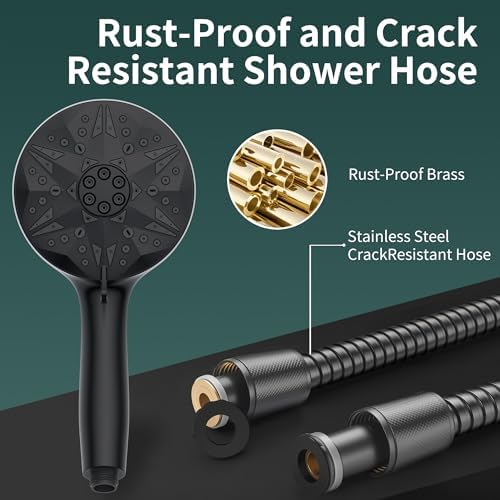 Matte Black Filtered Handheld Shower Head – 10 Spray Modes with Rain & Massage, Built-in Filter, Anti-Clog Nozzles, Power Rinse for Tile & Pets, Easy to Install - Image 6