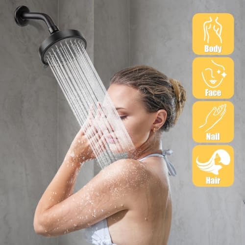AISOSO High Pressure Rain Shower Head 2PCS 5 Modes 4.1" Oil Rubbed Bronze - Image 7