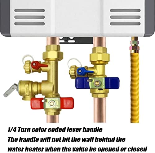 3/4 Inch IPS Isolator Tankless Water Heater Service Isolation Valve Kit - Image 7