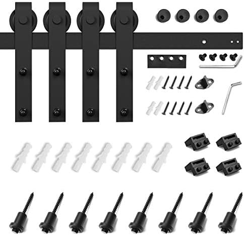 SMARTSTANDARD 10 FT Double Barn Door Hardware Kit, Fit 30" Wide Door Panel - Image 6