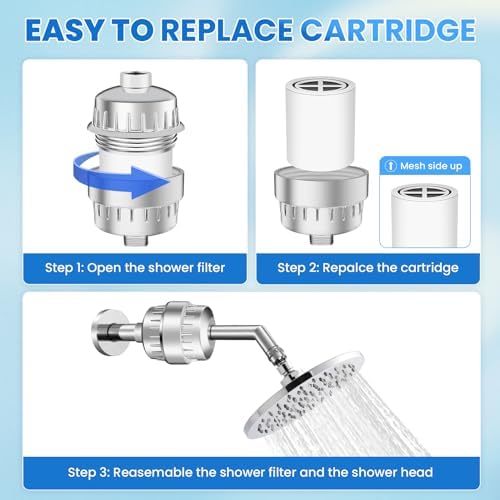 30 Stage Shower Filter, Shower Filter for Hard Water - High Output Shower Water Filter to Remove Chlorine Fluoride Heavy Metals, Improves the Condition of Your Skin, Hair and Nails - Image 7