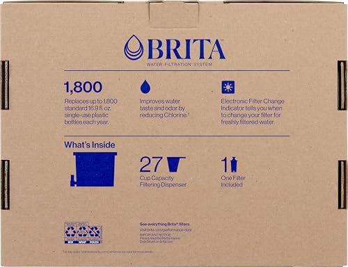 Brita X-Large 27 Cup Water Pitcher Dispenser, Includes 1 Filter, White - Image 7