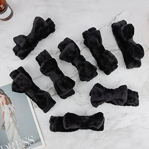 Ondder Black Spa Headband for Women and Girls - Washing Face, Bow Skincare Headbands, Makeup, Shower Hair Accessories - Image 7