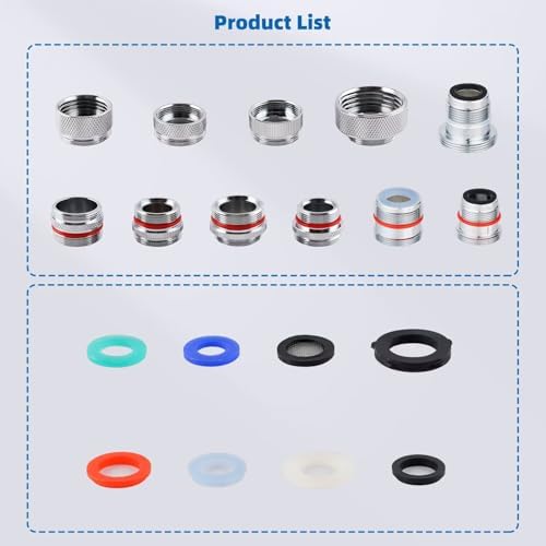 11-PCS Brass Faucet Adapter Kit, Male/Female Sink Faucet Aerator Adapters - Image 6