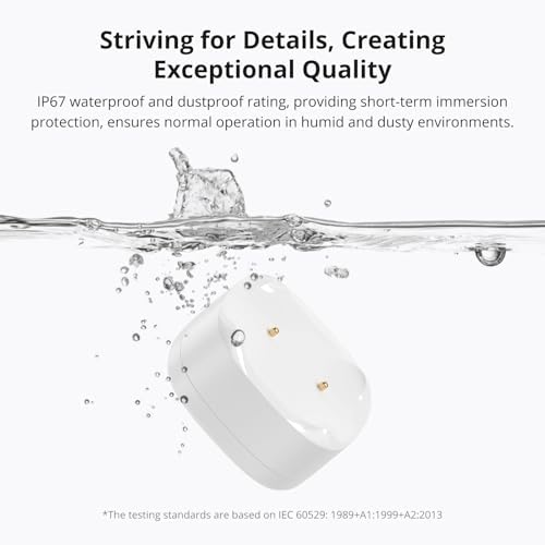 SONOFF SNZB-05P Zigbee Water Leak Sensor for Alarm System and Smart Home Automation, Wireless Mini Flood Detector for Kitchen Bathroom Basement 1Pack - Image 6