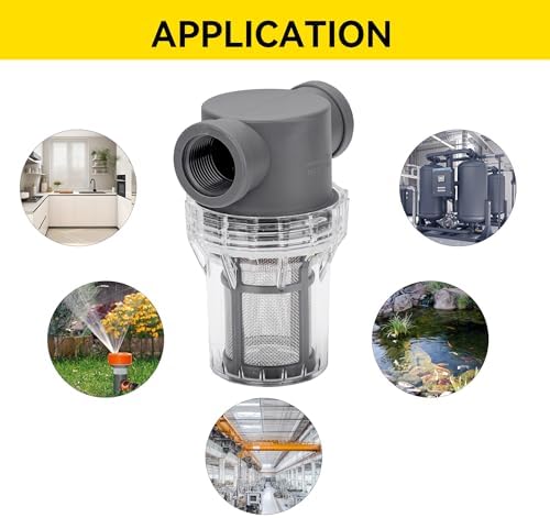 3/4'' Female NPT in-Line Strainer - Garden Hose Filter for High Pressure Washer, Sediment Filter with 30 Mesh Stainless Steel Screen (3/4'' 30 Mesh) - Image 6
