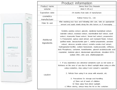 Skincare Ampoule, Soothing & Repairing Serum for A.T.O.M.Y Derma Real Cica Ampoule, 1.4fl.oz. - Image 3