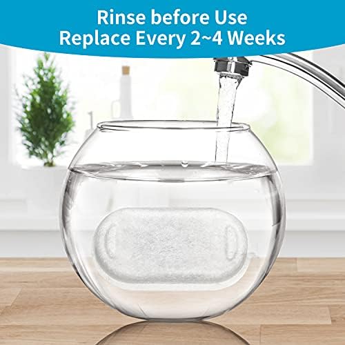 Cat Water Fountain Filters for 108/3.2L& 67oz/2L Stainless Steel Cat Fountain-Pet Water Dispenser, Replacement Filters for Pet Drinking Fountain(8 Filters&8 Sponges) - Image 6