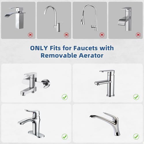 2PCS Portable Dishwasher Faucet Adapter, Metal Made, Chrome - Image 6