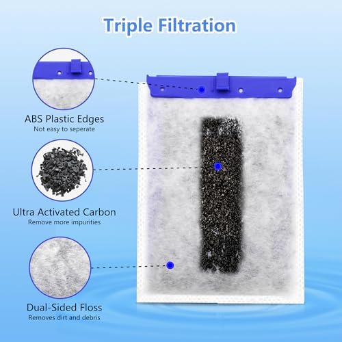 Aquarium Filter Cartridge Compatible Whisper Power Filters, Large, 3-Pack - Image 4