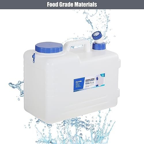 REDCAMP 3.9 Gallon/15L Portable Water Container with Spigot, White 4 Pack - Image 6