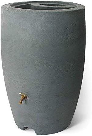 Algreen Products Athena Rain Barrel 50-Gallon, Charcoalstone by Algreen