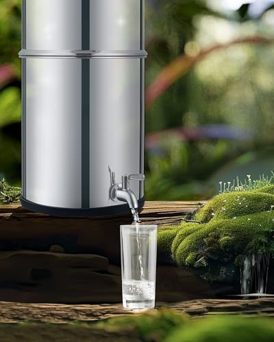 2.25 Gal Gravity Water Filter System - Countertop Stainless Steel Countertop Water Filtration System, Gravity Water Purifier with 2 Carbon Filters NSF/ANSI 42 Certification - Image 7