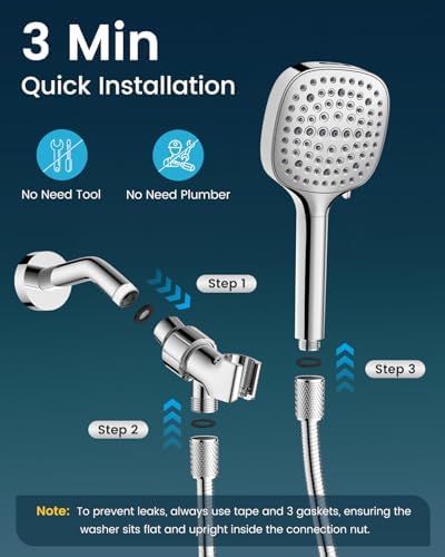 Filtered Shower Head with Handheld, 7 Spray Shower Head Filters - Image 7