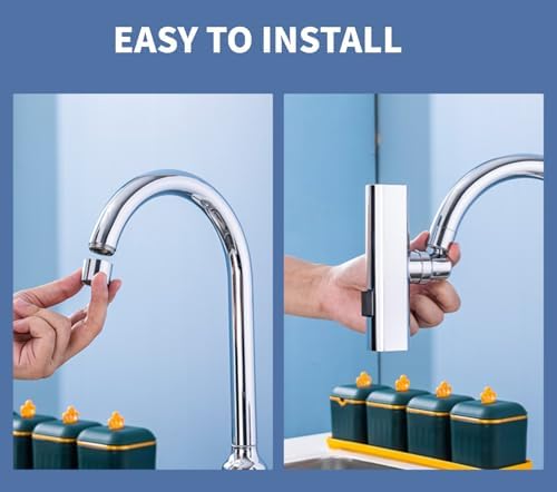 Kitchen Faucet Head Replacement, 3-Function Kitchen Faucet Sprayer Head , 360° Swivel Anti -Splash Faucet Spray Nozzle, M22 Female Thread Spray Head for Kitchen Faucet - Image 7