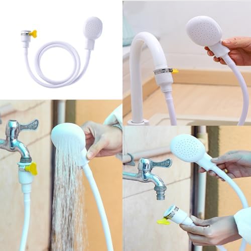 Sink Spray Rubber Hose, Sink Hose Attachment for Faucet Portable Sink Hose Faucet Sprayer, Shampoo Sprayer Hose for Dog, Pets, Bathing Baby, Washing Hair, Rinsing Vegetables. - Image 7