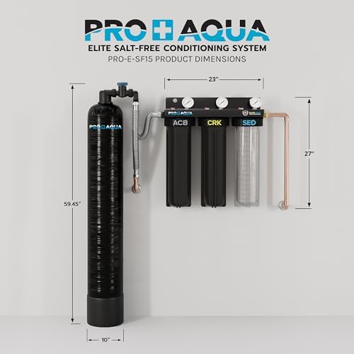 PRO+AQUA 15 GPM Salt-Free Whole House Softener with 3-Stage Well Water Filter System - Image 6