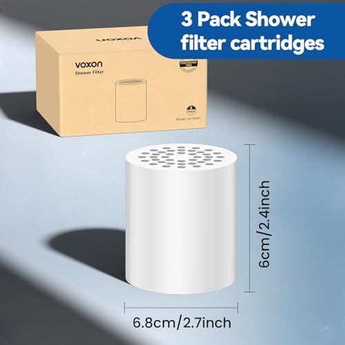 VOXON 3-Pack 36-Stage Shower Filter Replacement Cartridge Hard Water Care - Image 5