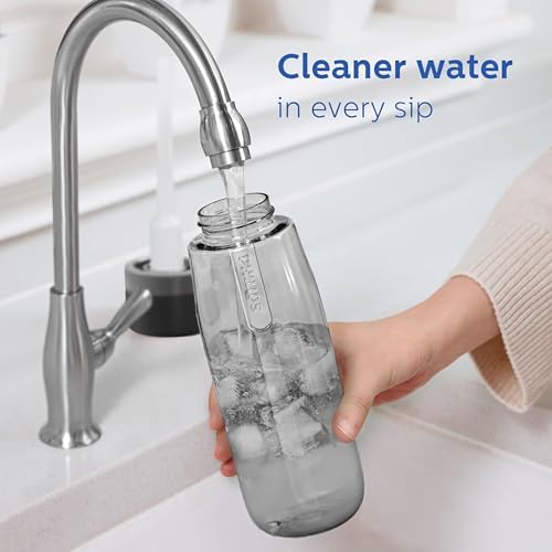 PHILIPS Filtered Water Bottle, BPA-Free Tritan, Travel Portable 36oz Grey - Image 6