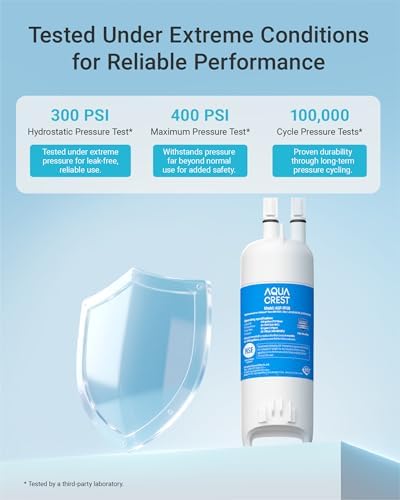 AQUA CREST EDR1RXD1 Water Filter, Replacement for W10295370A, 3 Pack - Image 6