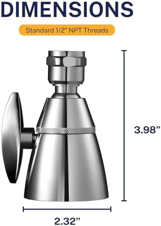 HammerHead Metal High Pressure Shower Heads 2 Inch Flow Boosting Showerhead - Image 6