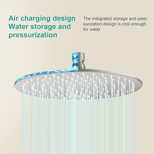 All Metal 10Inch Rain Shower Head - Heavy Duty Stainless Steel, Easy Install, High Water Flow, Ultra-Thin Modern Design for Bathroom (Brushed Nickel) - Image 6