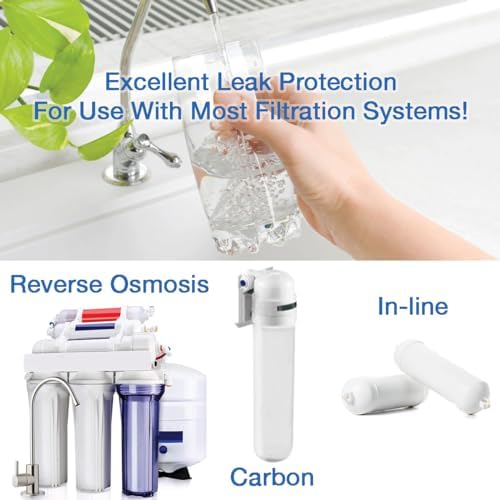 1/4 or 3/8 Inch Leak Stop Valve, Water Guard+ Water Leak Protection Valve, For Reverse Osmosis, Under Sink, or Inline Plumbed System, Mechanical Auto Shut Off Device (3/8" 1-Pack) - Image 7