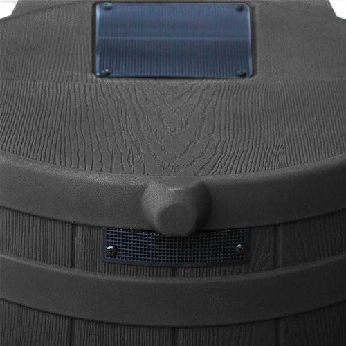 Good Ideas Rain Wizard 50 Gallon Plastic Outdoor Home Rain Barrel Water Storage Collector with Brass Spigot and Flat Back Design, Black (4 Pack) - Image 6
