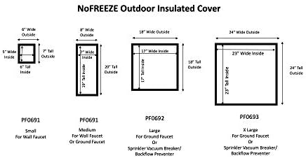 PF WaterWorks PF0693 NoFREEZE Outdoor Sprinkler Vacuum Breaker Freeze Protection Cover/Sock-Hiigh Quality 3M Thinsulate Insulation-Size X Large (24" x 24"), Black - Image 6