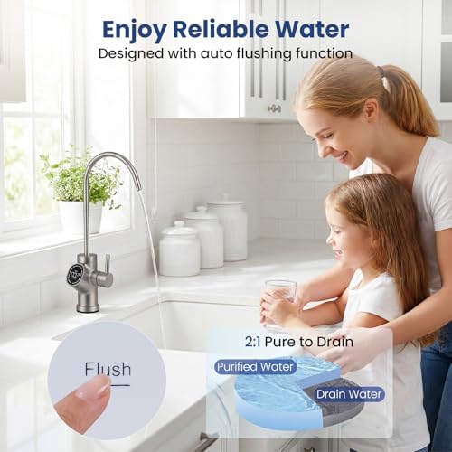 COSTWAY Alkaline PH+ RO Water Filter, 600 GPD Tankless Under-Sink RO System - Image 7