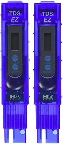 HM Digital TDS-EZ Water Quality TDS Tester, 0-9990 ppm Measurement Range , 1 ppm Resolution, +/- 3% Readout Accuracy (2 pack) by HM+Digital