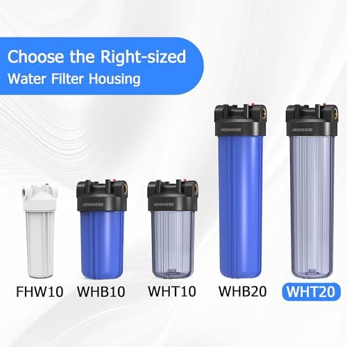 WHT20 Whole House Water Filter Housing Fit 20"x4.5" Sediment etc Filters - Image 7