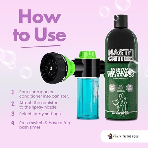Girl With The Dogs Pet Wash Soap & Shampoo Dispenser & Hose Sprayer Nozzle - Image 6