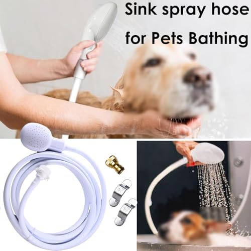 3M/9.84ft Sink Spray Hose, Portable Garden Tub Sprayer Handheld Hose Shower with Adapter and Wrench for Bathing Baby,Pets,Washing Hair,Rinsing Vegetables - Image 6