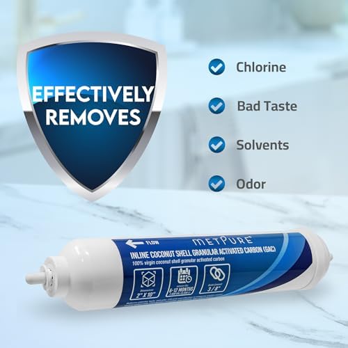 Metpure GAC Inline Filter Conversion 1/4" to 3/8” Big Flow Kit. Increase & Double Water Filtration Faucet Flow Rate of RO Reverse Osmosis System. Complete Kit with Filter, Tubing, and Quick Connectors - Image 6