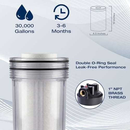 H&G lifestyles RV Water Filter, 4.5x10 Transparent Water Filter Housing - Image 7