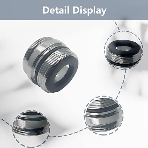 2Pcs Brass Faucet Adapter Kit,Connect Garden Hose,Standard Hose via Diverter,Male & Female Faucet Adapter for Sink Faucets- (Chrome Finished :JCAN2) - Image 4