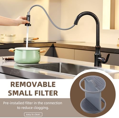 Angle Simple Kitchen Faucet Head Oil Rubbed Bronze, Sprayer Replacement - Image 7