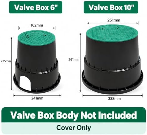 Sprinkler Valve Box Cover Automatic Irrigation System Replacement Protective Cap for Outdoor Underground Watering, 10" OD, 2 Pcs (Round 10") - Image 6