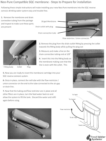 Neo-Pure NP-3MM100 SQC Reverse Osmosis Membrane Cartridge, 100 GPD TFC Filter Compatible with Water Factory 66-4706G2 for SQC3 and SQC4 RO Systems – Single - Image 6