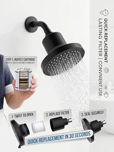 Shower Filter Replacement Cartridge -Removes Chlorine, Heavy Metals, Iron, Sediments-WCQQ ShowerHead Water Filter Cartridge, Compatible with 25 Stage Filtration - Image 6