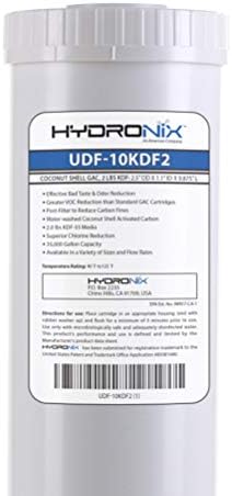 Hydronix UDF-10KDF.5 Chlorine, CTO, Heavy Metals, Bacteria & Scale Reduction Water Filter with 1/2 lb KDF, 2.5" x 10" (2 lbs. KDF Media) - Image 4
