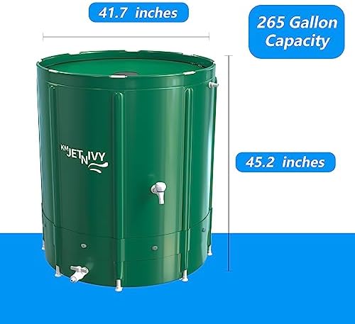 Rain Barrel Anti-Collapse Collapsible Rainwater Collection System,Portable Water Storage Tank,Garden Water Catcher(265G) - Image 5