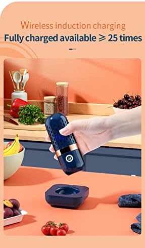 Fruit and Vegetable Washing Machine, Aqua Pure Fruit Cleaner Device, Fruit Purifier with OH-ion Purification Technology 250min Working Time Wireless Charging for Cleaning Fruit,Vegetable,Meat (Blue) - Image 7