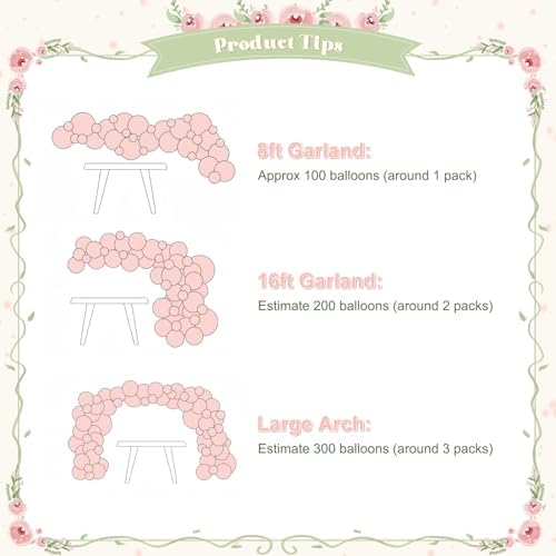 Pink and Green Gold Balloon Arch Kit for Baby Shower Birthday Decorations - Image 7